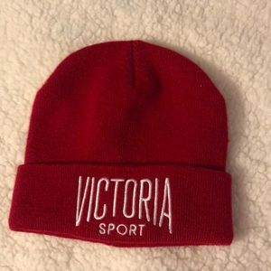 Red Victoria secret sport beanie